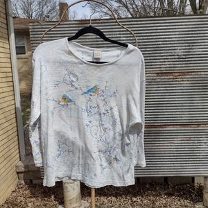 Patricia's Closet Bird Tee size Medium 100% cotton